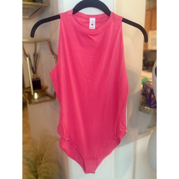 Lululemon Women's Wundermost High Neck Bodysuit Pink Size Small NEW - Picture 2 of 6